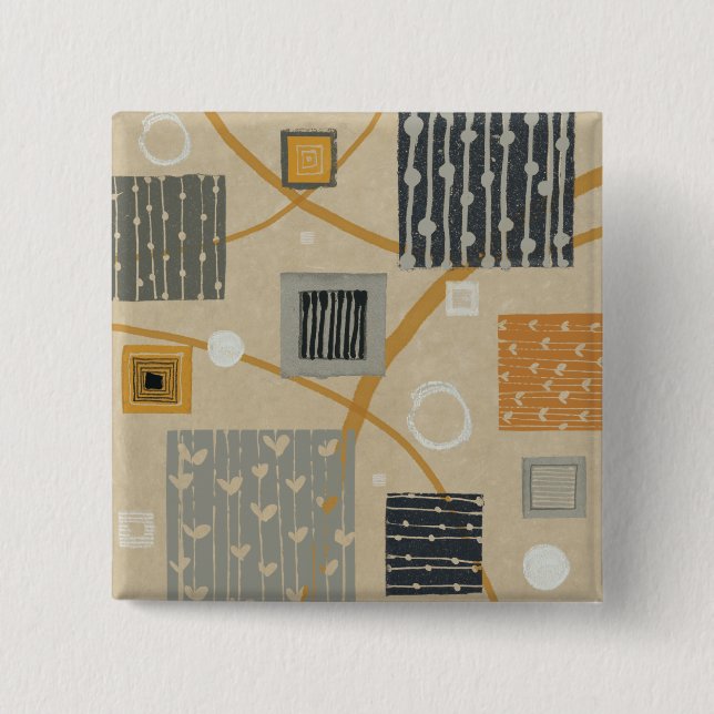 Badge Carré 5 Cm Tuiles graphiques abstraites (Devant)