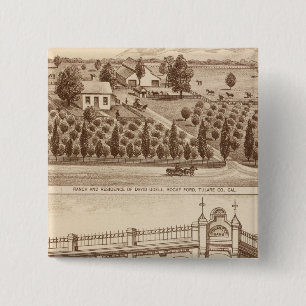 Badge Carré 5 Cm Tulare County Bank