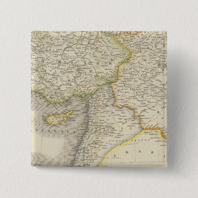Badge Carré 5 Cm Turquie 3 (Devant)