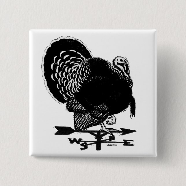 Badge Carré 5 Cm Turquie Weathervane (Devant)