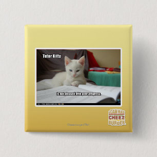 Badge Carré 5 Cm Tuteur Kitty