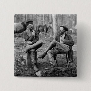 Badge Carré 5 Cm Tuyaux de guerre civile, 1864