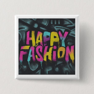 Badge Carré 5 Cm Twist in Fashion Design Carré heureux