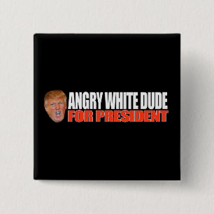BADGE CARRÉ 5 CM TYPE BLANC FÂCHÉ POUR LE PRÉSIDENT - - .PNG