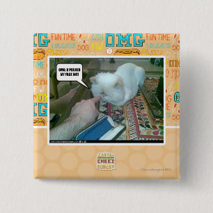 Badge Carré 5 Cm U a poussé mon visage dedans !