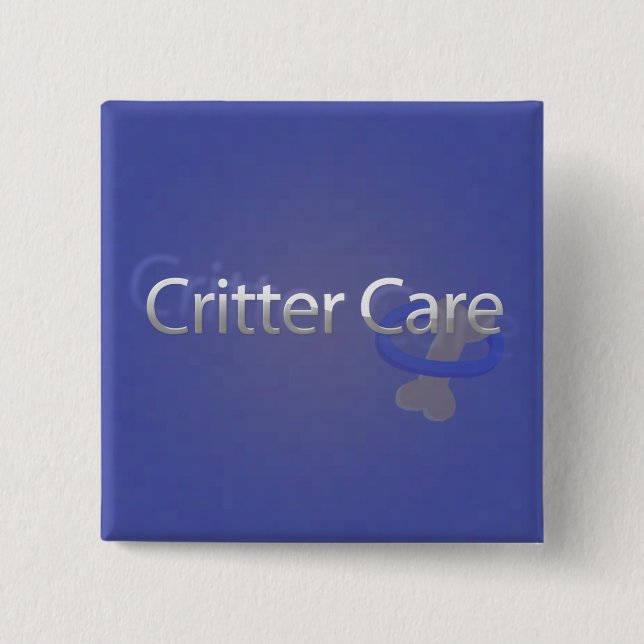 Badge Carré 5 Cm Un autre bouton de soin de créature (Devant)