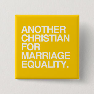 BADGE CARRÉ 5 CM UN AUTRE CHRÉTIEN POUR L'ÉGALITÉ DE MARIAGE