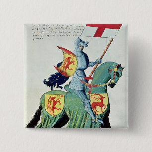 Badge Carré 5 Cm Un chevalier portant les bras de Vérone