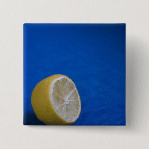 Badge Carré 5 Cm Un citron méditerranéen
