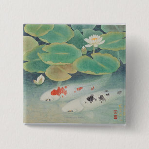 Badge Carré 5 Cm Un couple sous Lotus