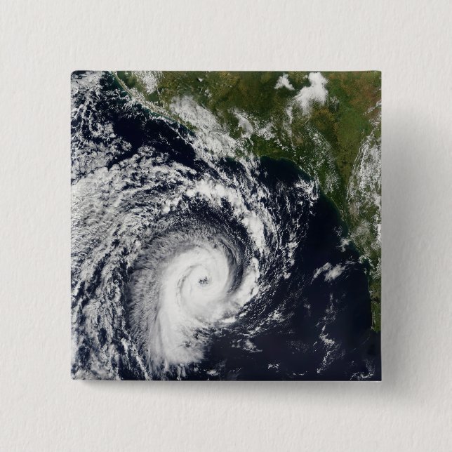 Badge Carré 5 Cm Un cyclone tropical (Devant)
