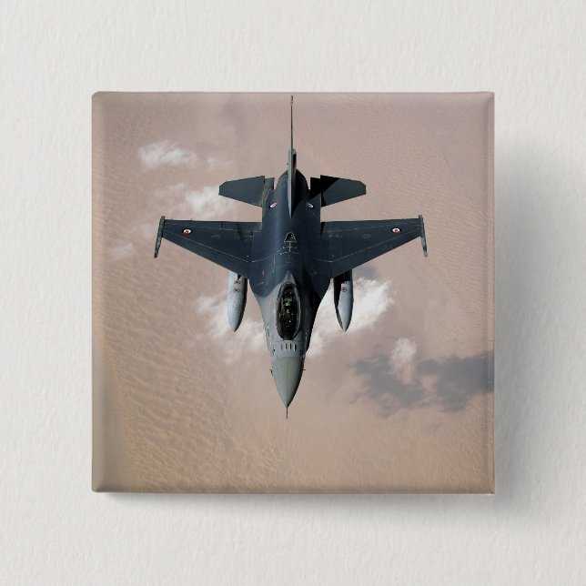 Badge Carré 5 Cm Un F-16 émirati (Devant)