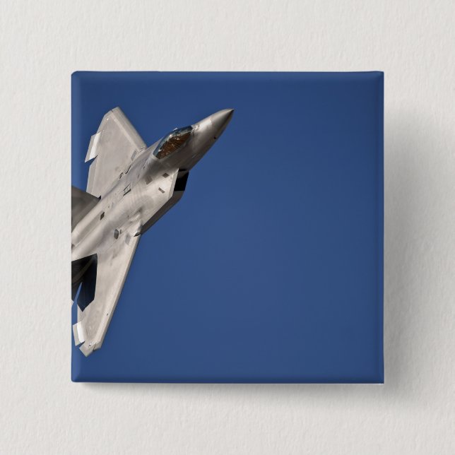 Badge Carré 5 Cm Un F-22 Raptor (Devant)