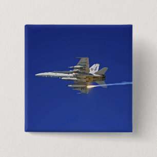 Badge Carré 5 Cm Un frelon de F/A-18C