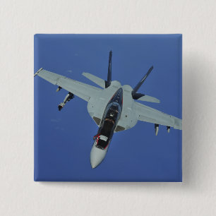 Badge Carré 5 Cm Un frelon superbe de la marine F/A-18F des USA en