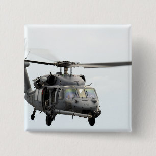 Badge Carré 5 Cm Un hélicoptère HH-60 Pave Hawk