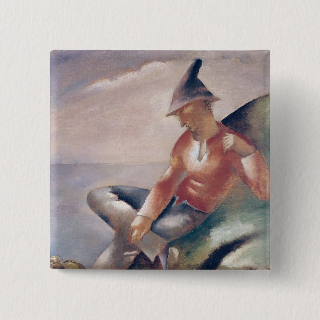 Badge Carré 5 Cm Un homme (Devant)
