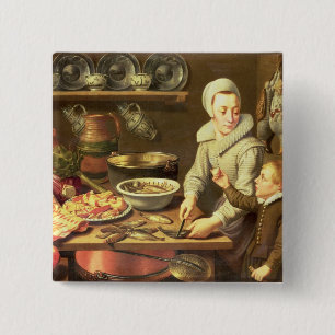 Badge Carré 5 Cm Un intérieur de cuisine