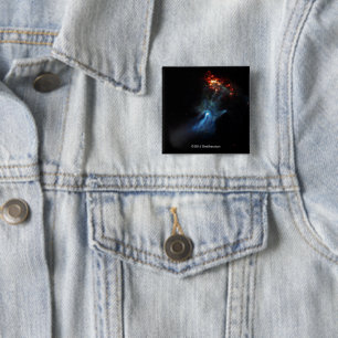 Badge Carré 5 Cm Un jeune pulsar montre sa main