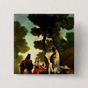 Badge Carré 5 Cm Un Maja et un Gallants, 1777