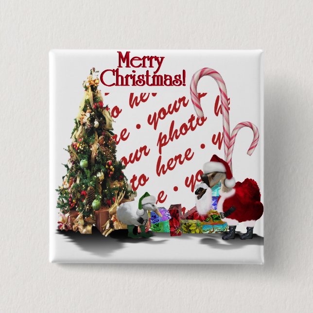 Badge Carré 5 Cm Un Noël en ligne (Devant)