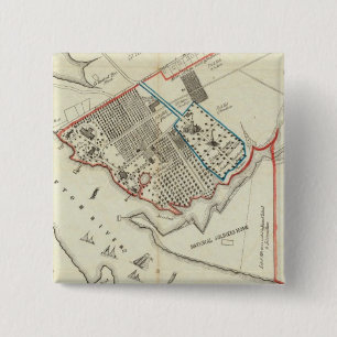 Badge Carré 5 Cm Un Plan De La Propriété Du Hampton Normal