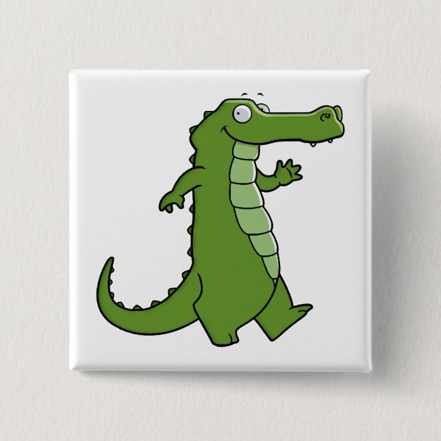 Badge Carré 5 Cm Un plus défunt alligator (Devant)