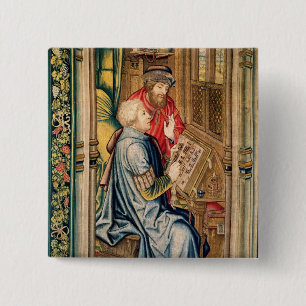 Badge Carré 5 Cm Un scribe écrivant un compte