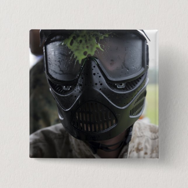 Badge Carré 5 Cm Un tour de paintball (Devant)
