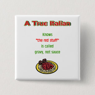 Badge Carré 5 Cm Un véritable Pin d'Italien