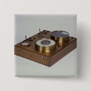 Badge Carré 5 Cm Un Zeigertelegraph, produit par von de Werner