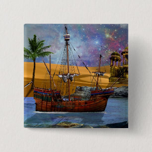 Badge Carré 5 Cm Une aventure Arabe