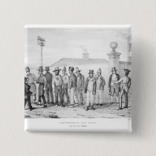 Badge Carré 5 Cm Une bande de prison de gouvernement