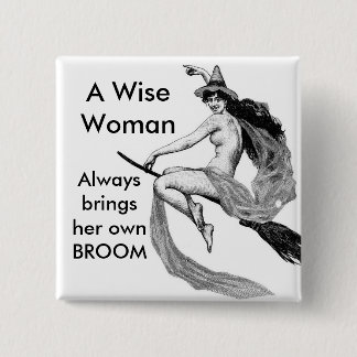 Badge Carré 5 Cm une femme sage