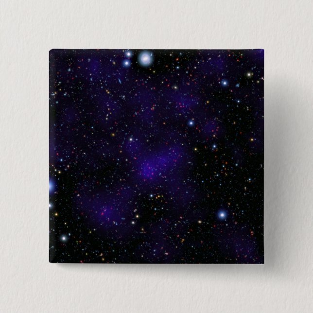 Badge Carré 5 Cm Une grande collection de galaxies (Devant)