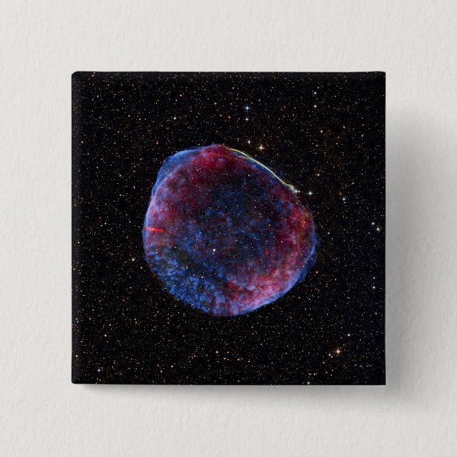 Badge Carré 5 Cm Une image composite de la série SN 1006 supernova  (Devant)