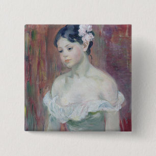 Badge Carré 5 Cm Une jeune fille, 1893