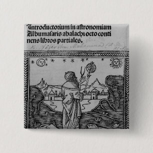 Badge Carré 5 Cm Une observation des étoiles d'astronome