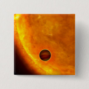 Badge Carré 5 Cm Une planète Jupiter-classée