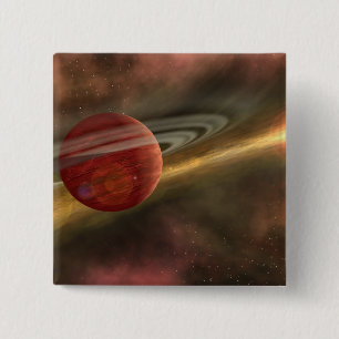 Badge Carré 5 Cm Une planète récemment découverte possible