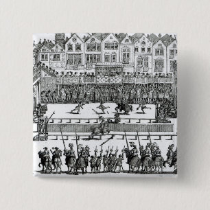 Badge Carré 5 Cm Une scène joutante