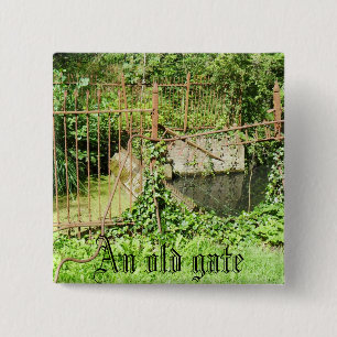 Badge Carré 5 Cm Une vieille porte