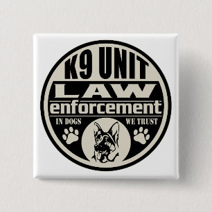Badge Carré 5 Cm Unité K9 chez les chiens que nous faisons