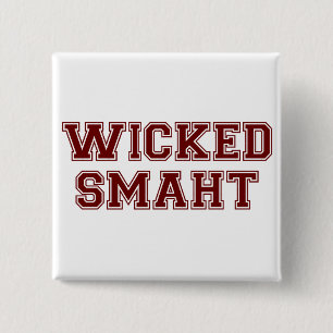 Badge Carré 5 Cm Université futée mauvaise Boston (de Smaht)