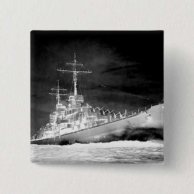Badge Carré 5 Cm USS Atlanta (Devant)