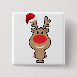 Badge Carré 5 Cm Vacances de Noël drôle père Noël