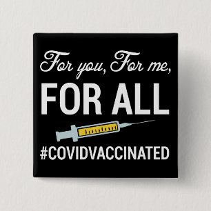 Badge Carré 5 Cm Vacciné Médicale, vaccin contre le virus
