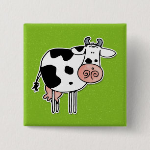 Badge Carré 5 Cm vache