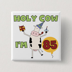 Badge Carré 5 Cm Vache sainte je suis 85 T-shirts et cadeaux