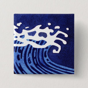BADGE CARRÉ 5 CM VAGUES #1